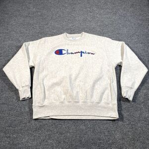 Champion Reverse Weave Mens Large Oversized Sweatshirt Crew Neck Large Graphic
